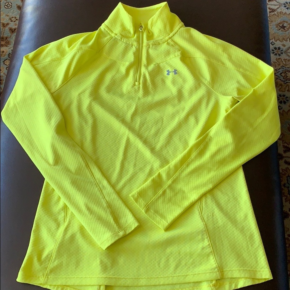 Under Armour Heat Gear Quarter Zip Jacket Yellow